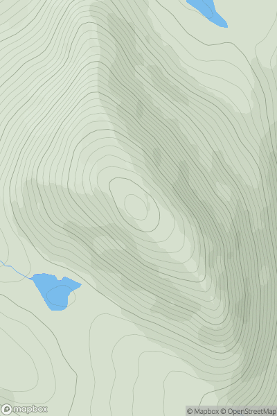 Thumbnail image for Meall nan Damh [Arran and Holy Island] showing contour plot for surrounding peak